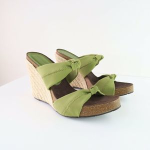 Donald J. Pliner Green Wedge Sandals